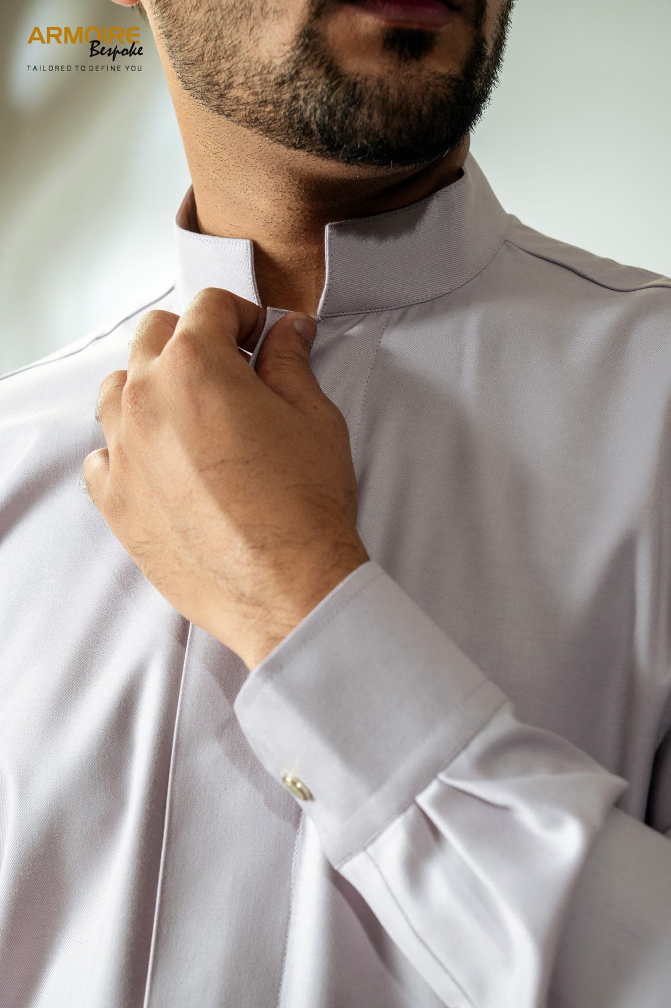 Lilac Mist Sherwani-Cut Kurta — view 3