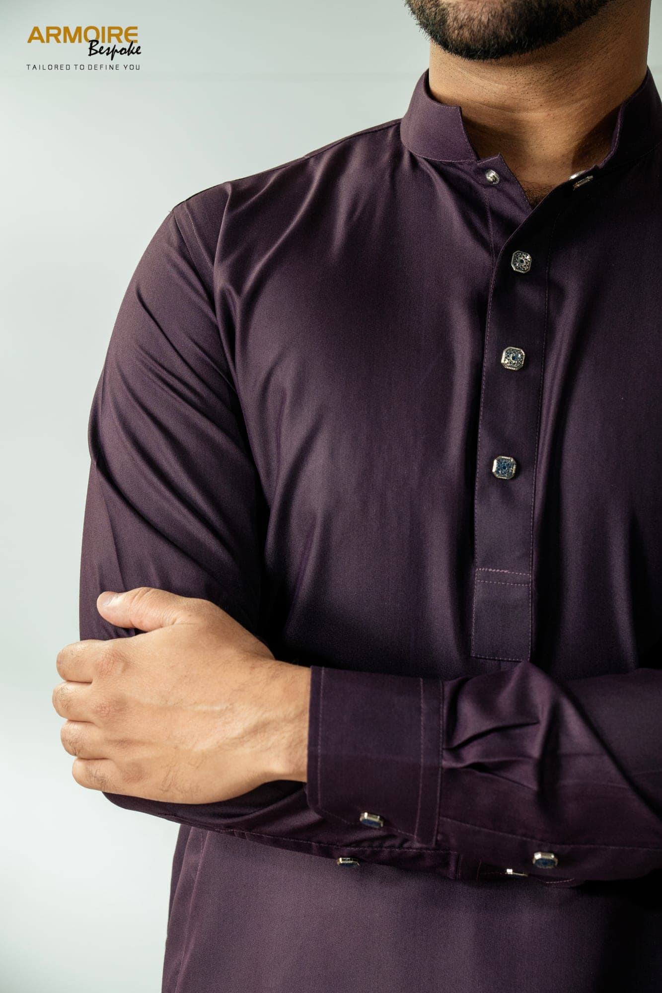 Majestic Grape Egyptian Kurta — view 3