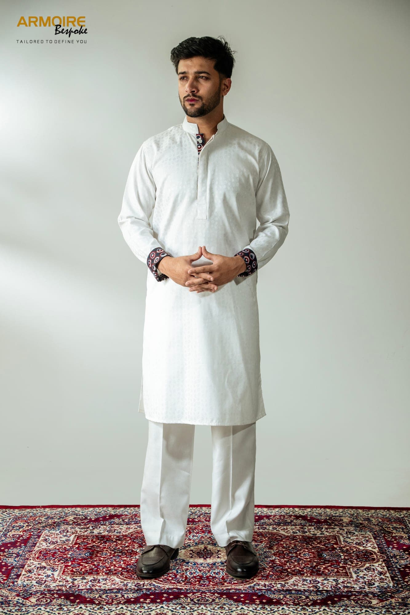 Moonlight White Regal Kurta — view 1