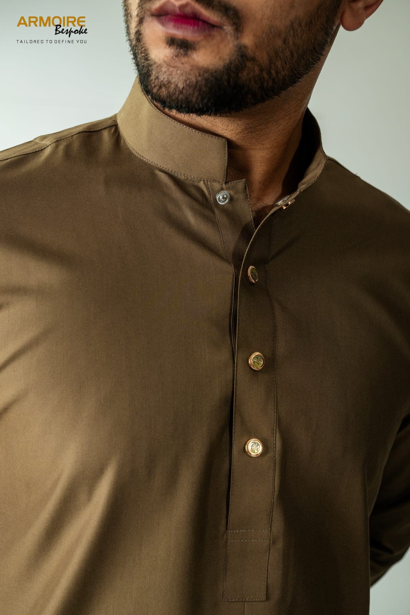 Sahara Olive Egyptian Kurta — view 3