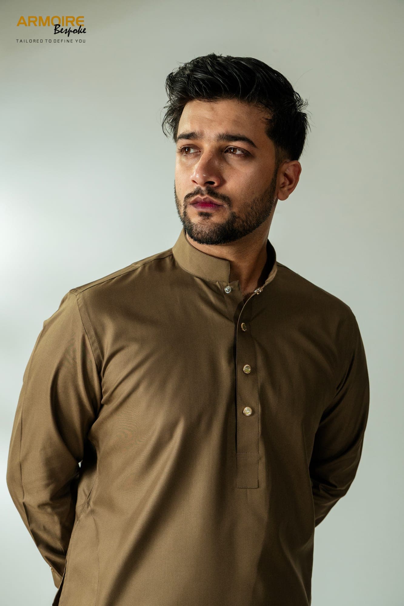 Sahara Olive Egyptian Kurta — view 4