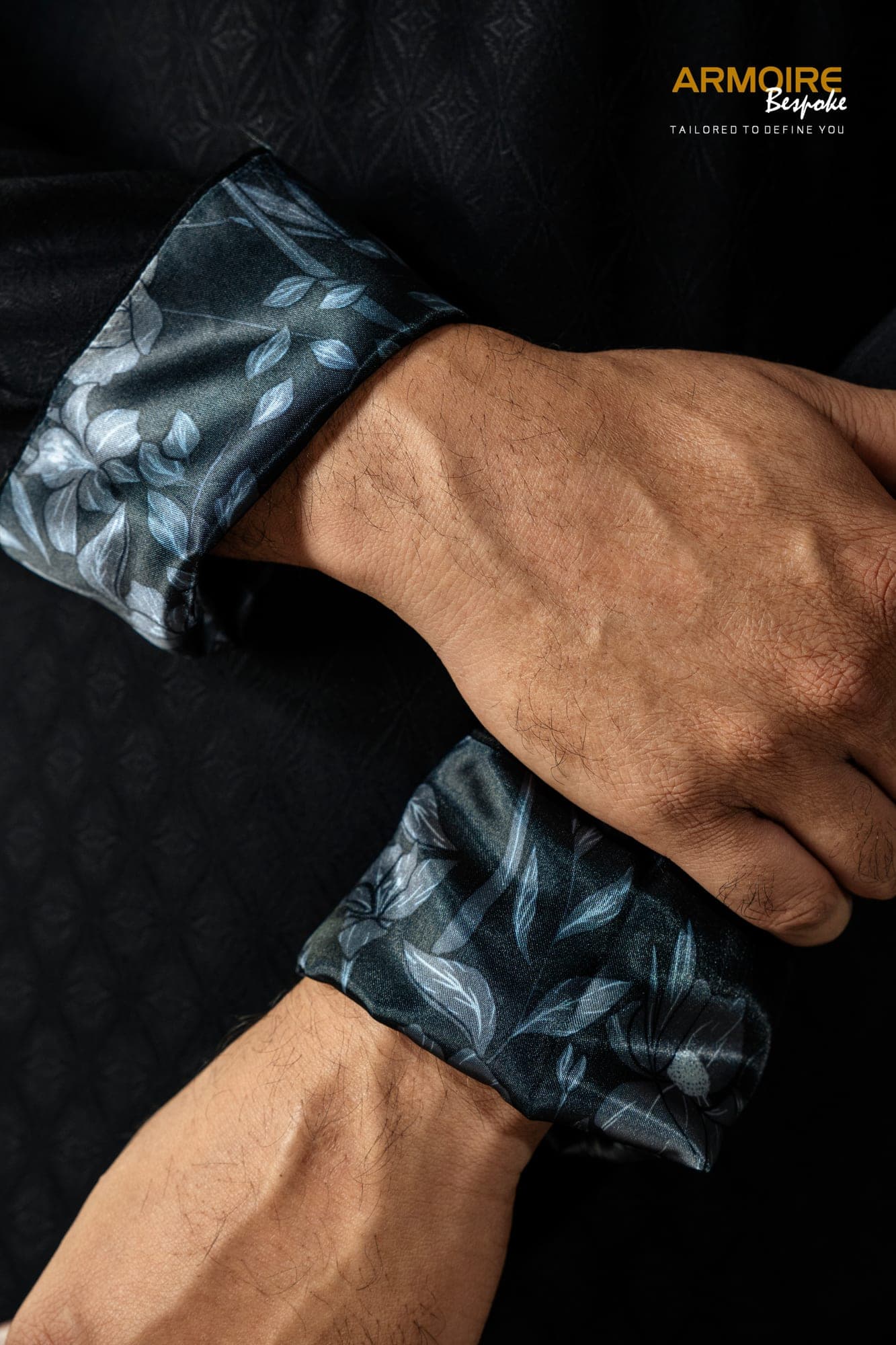 Shadow Black Regal Kurta — view 3