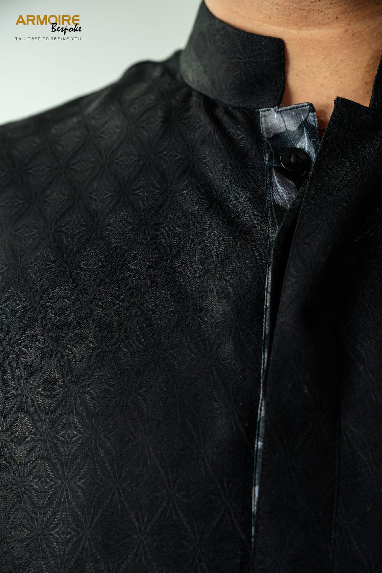Shadow Black Regal Kurta — view 4